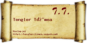 Tengler Tímea névjegykártya